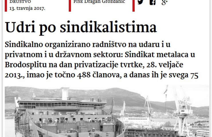 Large novosti dg udri po sindikalistima